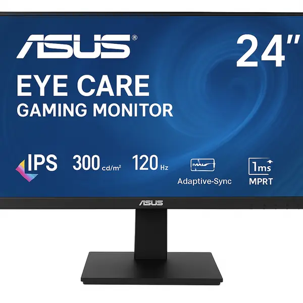 Asus Monitor Gaming Eye Care, Asus VA249HG, 24inch, IPS, Full HD sRGB 300cd/m2, 120Hz, Adaptive-Sync, 1ms MPRT, HDMI VGA, Negru