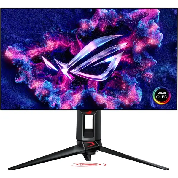 Asus Monitor Gaming OLED ASUS ROG Swift, 27, QHD, 2560 x 1440, 480Hz, 0.03 ms, AMD FreeSync Premium, G-SYNC, HDR 400, Negru
