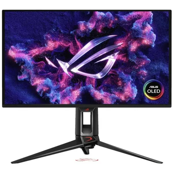 Asus Monitor Gaming QD-OLED ASUS ROG Swift OLED 27 PG27UCDM, UHD (3840 x 2160), HDMI, DisplayPort, Pivot, 240 Hz, 0.03 ms, Negru