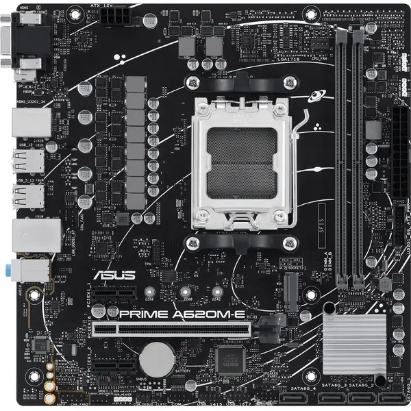 Asus Placa de baza ASUS PRIME A620M-E-CSM, mATX, Memorie suportata 96 GB DDR5, Socket AM5
