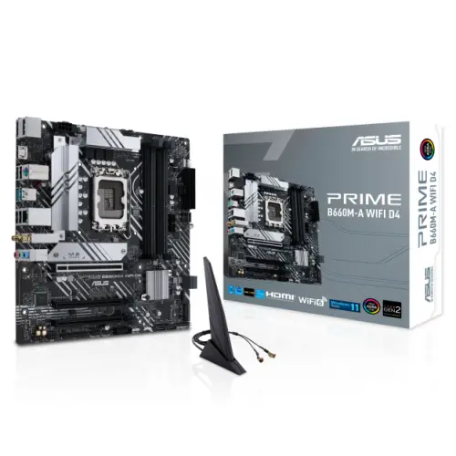 Asus Placa de baza Asus PRIME B660M-A WIFI D4, Intel B660, Socket 1700, mATX