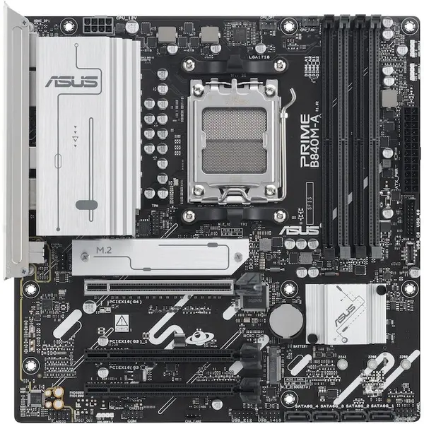 Asus Placa de baza ASUS PRIME B840M-A-CSM, Micro ATX, AMD, Socket AM5