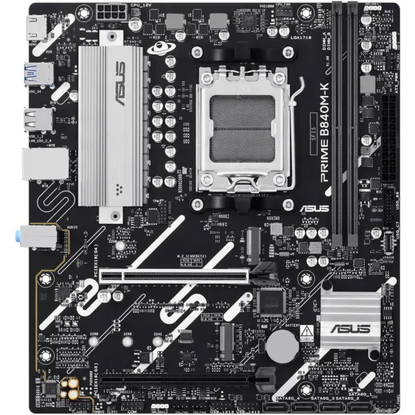 Asus Placa de baza Asus PRIME B840M-K, AMD B840, Socket AM5, DDR5, mATX