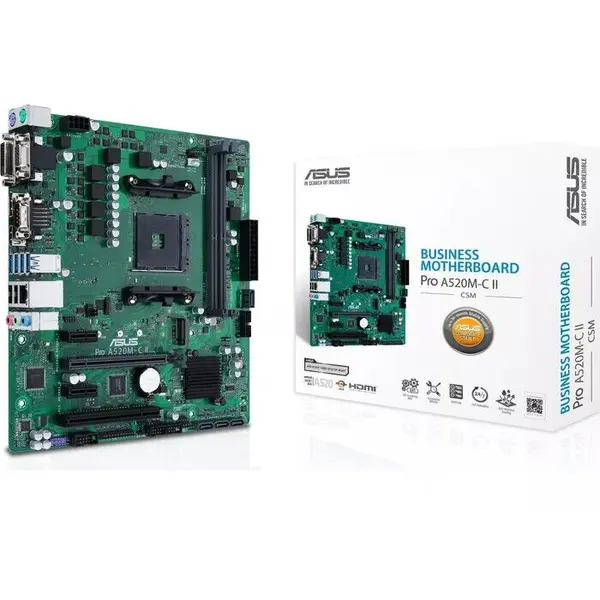 Asus Placa de Baza Asus PRO A520M-C II/CSM, chipset AMD A520, Socket AM4