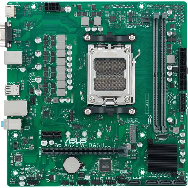 Asus Placa de baza ASUS PRO A620M-DASH-CSM, mATX, Memorie suportata 96 GB DDR5, Socket AM5