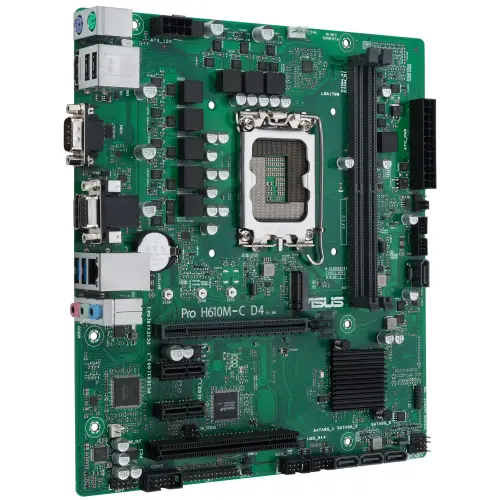 Asus Placa de baza ASUS Pro H610M-C D4-CSM, Intel H610, Socket 1700, mATX