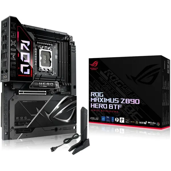 Asus Placa de baza ASUS ROG MAXIMUS Z890 HERO BTF, Intel Z890, Socket 1851, ATX