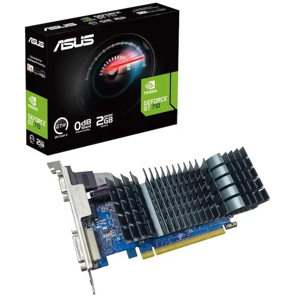 Asus Placa video ASUS GT710-SL-2GD5-BRK-EVO, 2GB, GDDR5, 64bit, VGA, 1xDVI, 1xHDMI