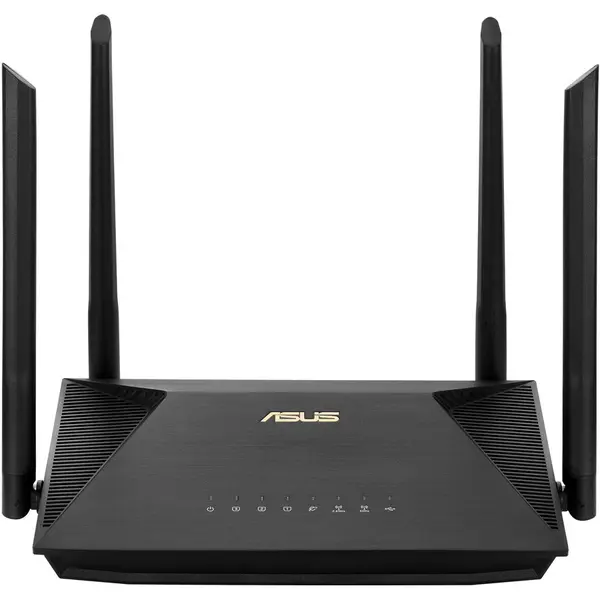 Asus Router gaming wireless ASUS RT-AX53U, AX5700, WiFi 6, OFDMA, MU-MIMO, AiProtection, Parental Controls, 4 antene Wi-Fi