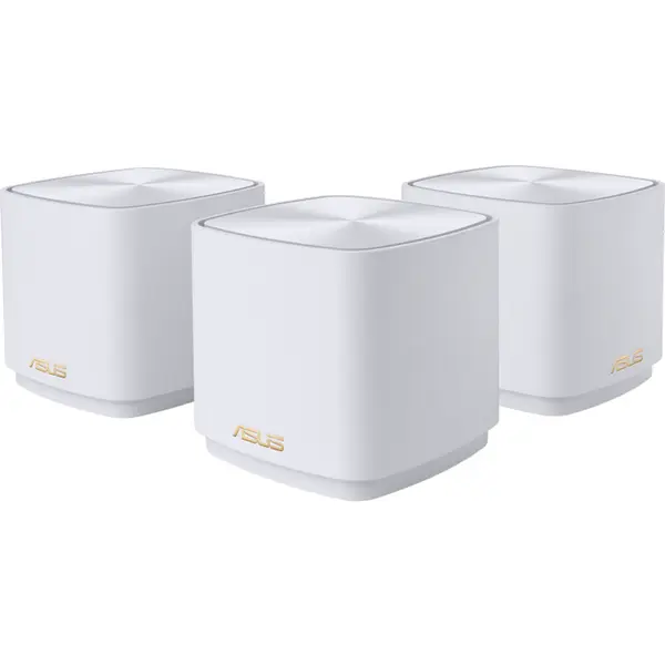 Asus Sistem Wi-Fi Mesh ASUS ZenWiFi XD4 Plus (W-3-PK), AX1800, Dual-Band, acoperire 446m², Dual-Core CPU, 128MB/256MB Flash/RAM, Gigabit, AiProtection Classic, Traditional QoS, VPN server/client, IPTV, AiMesh, montare pe perete
