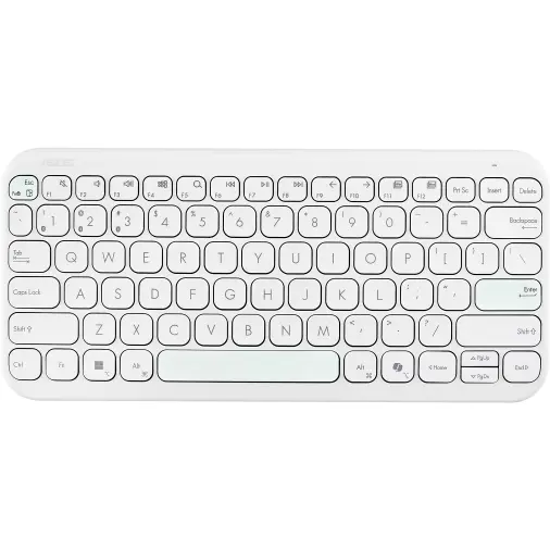 Asus Tastatura ASUS Marshmallow KW100, Wireless, Bluetooth 5.0, compatibila Windows, Chrome, macOS, iOS, iPadOS, Alb