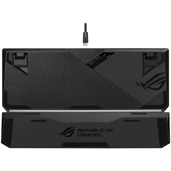 Asus Tastatura gaming mecanica ASUS ROG Strix Scope NX TKL Deluxe, RGB, switch-uri ROG NX Red