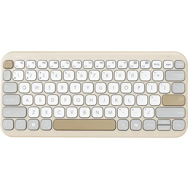 Asus Tastatura Wireless ASUS KW100, Bluetooth, Layout US INT, bej