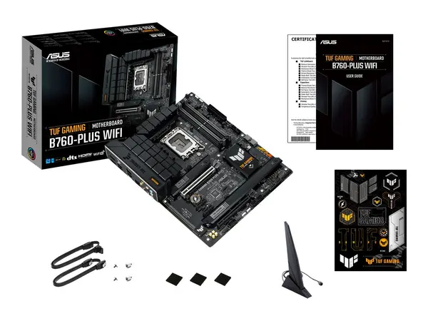ASUS TUF GAMING B760 PLUS WIFI - Placa de baza ATX, LGA1700, DDR5, Wi Fi 6, 2.5GbE, PCIe 5.0