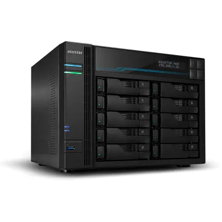 ASUSTOR Network Attached Storage ASUSTOR AS6510T, 10 Bay, Intel Atom C3538 Quad-Core 2.1GHz, 8GB RAM, 10GbE