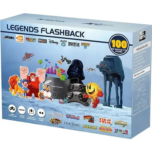 Atari Consola Retro Atari Flashback Legends, HDMI, 100 jocuri, Negru
