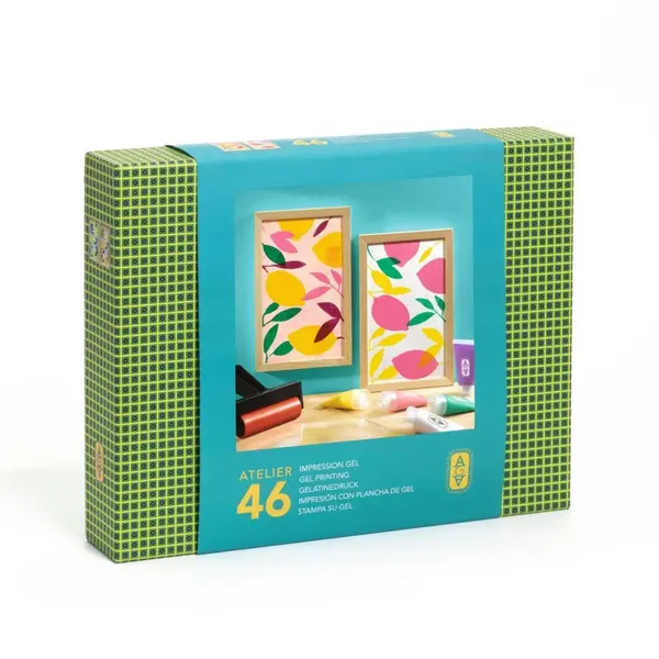 Atelier creativ 46 pentru adulti Imprimare pe gel, Djeco