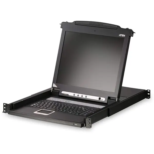 ATEN ATEN KVM 8 port LCD 19'' + keyboard + touchpad PS/2 or USB, 1U 19'' Rack
