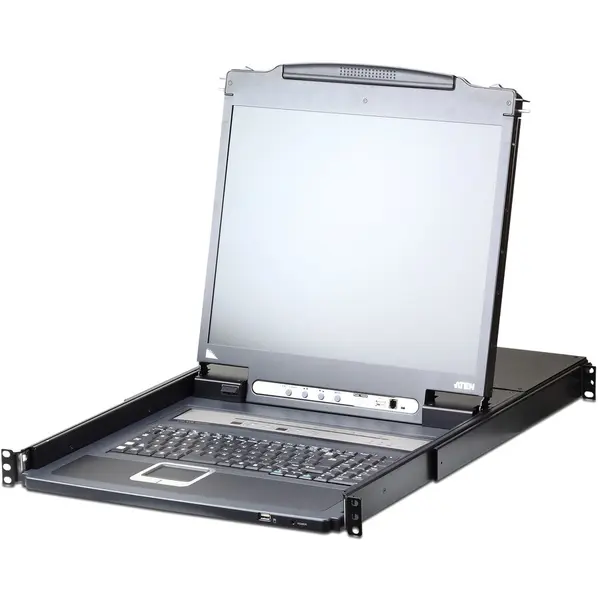 ATEN ATEN KVM 8 port LCD LED 17'' + tastatura+ touchpad USB-PS/2