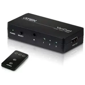 ATEN ATEN VS381 3-Port HDMI Switch, 1x IR Remote Control