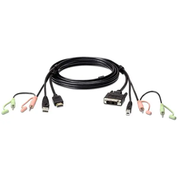 ATEN Cablu ATEN 2L-7D02DH, USB + HDMI - DVI-D + audio, 1.8m, negru