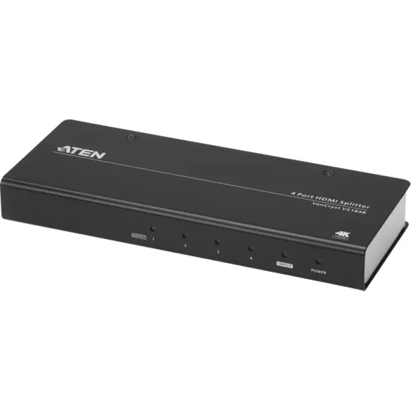 ATEN Splitter HDMI ATEN VS184B-AT-G, 4 porturi HDMI, 4K Ultra HD, HDMI 2.0, HDR10