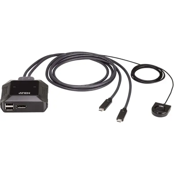 ATEN Switch KVM ATEN US3312-AT, 2 porturi, DisplayPort 1.2, 4K DCI