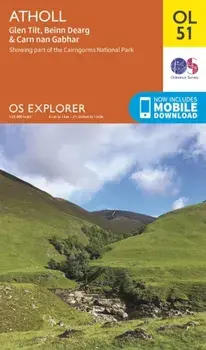 Atholl, Glen Tilt, Beinn Dearg & Carn nan Gabhar, Sheet Map/***