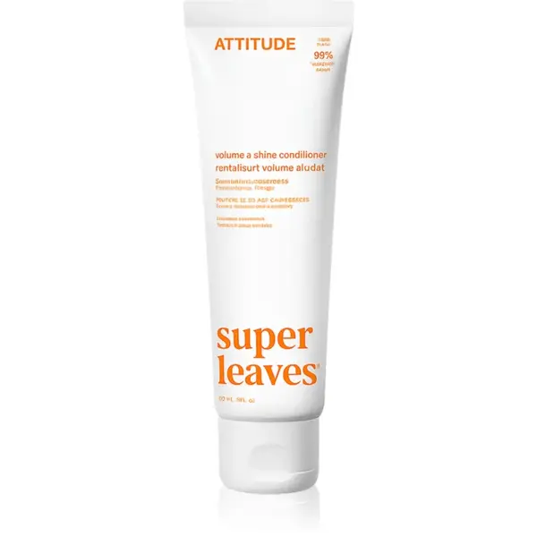 Attitude Super Leaves Shine and Volume Conditioner balsam natural cu efect de nutritiv Soy Protein and Cranberries 240 ml