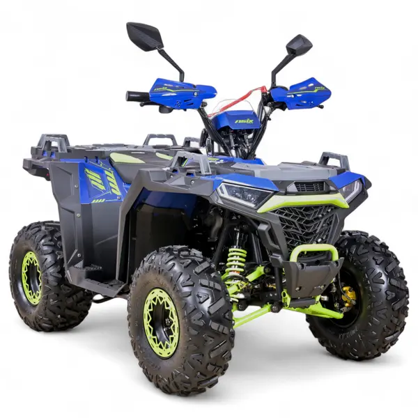 Atv copii Asix Grizzly 125cc, roti 8 inch, 1+1 viteze, culoare bleumarin-verde