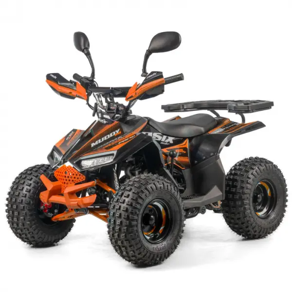 Atv copii Asix Muddy A2 110cc, roti 7 inch, 1+1 viteze, culoare negru portocaliu