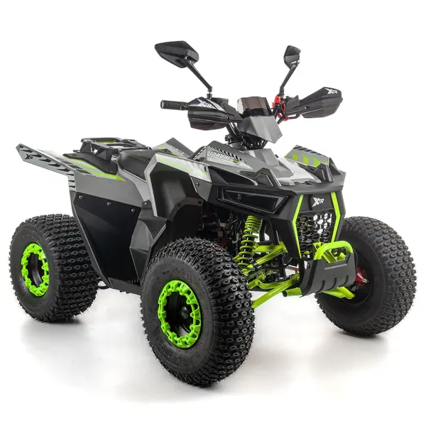 ATV copii XTR 022 ProShark 125cc, 8 inch, 3+1 viteze, pornire electrica, gri-lime