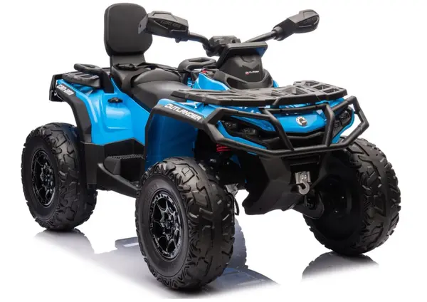 ATV electric pentru 2 copii Can Am Outlender 800W 24V Bombardier, culoare albastra