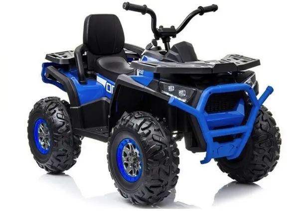 Atv electric pentru copii Blue XMX607, cu acumulator, pornire la cheie, tractiune 4x4, 2 viteze, roti din EVA, lumini LED, MP3, maxim 50 kg, dimensiune 111 x 65 x 74 cm