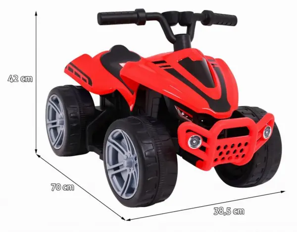 ATV electric pentru copii Novokids Mini Monster Rosu, 6V, lungime 70 cm, greutate admisa 30 kg