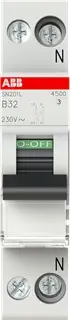 Ãu008EntrerupÄu0083tor automat 32A 1P+N_B 4.5KA SN201-L, Abb