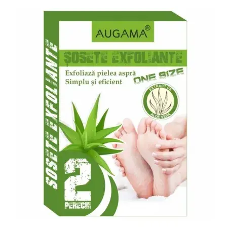 Augama sosete exfoliante cu aloe pentru talpi, 2 perechi X 1 set Henan Kangdi