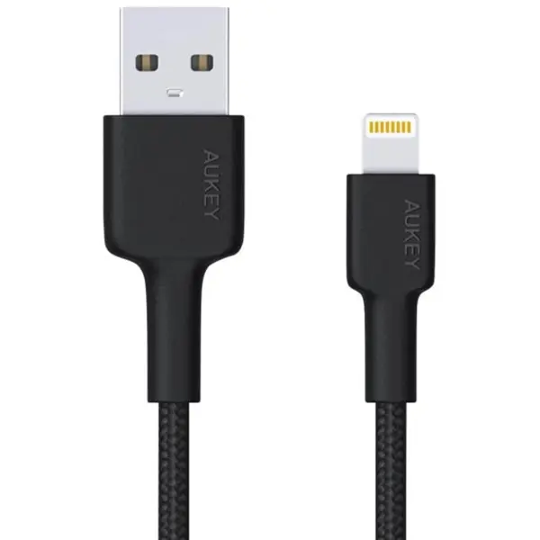AUKEY AUKEY CB-AL05 Cablu negru de incarcare rapida Lightning-USB | 2m | MFi Apple