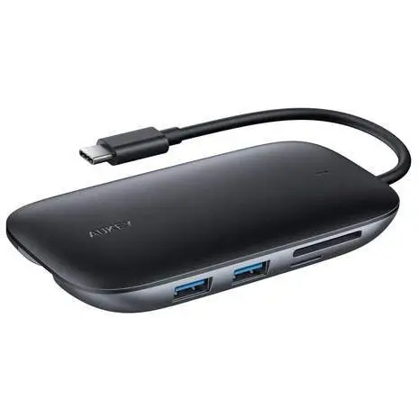 AUKEY Aukey CB-C71 8-in-1 Type C 100W PD Hub with Ethernet Port, 4K HDMI, 3 USB 3.0 Ports, SD/TF Card Reader