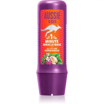 Aussie 1 Minute Miracle Repair Rescue Masca intens hrănitoare pentru păr uscat și deteriorat