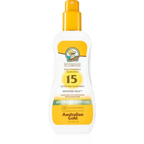 Australian Gold Spray Gel Sunscreen spray protector protectie solara SPF 15 237 ml
