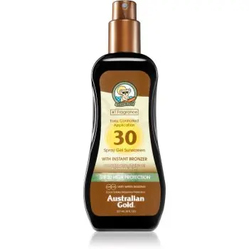Australian Gold Spray Gel Sunscreen With Instant Bronzer gel protector nuanțator SPF 30
