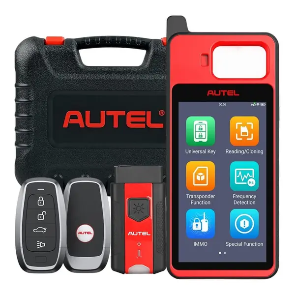 Autel MaxiIM KM100E - dispozitiv profesional dedicat programarii cheilor auto si sistemelor de imobilizare (IMMO), Android 9.0, 2GB RAM + 64GB Stocare, ecran tactil de 5.5 inch, 2 chei universale, actualizare gratuita pe viata