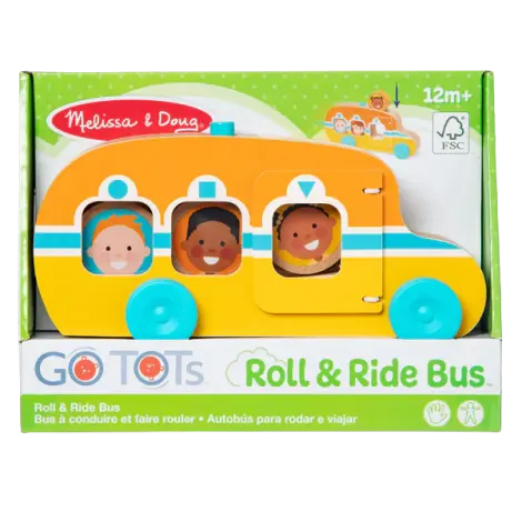Autobuz de jucarie din lemn cu accesorii colectia Rostogol GO TOTs