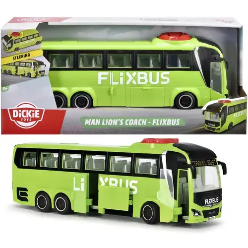 Autobuz MAN Lion's Coach Dickie Toys - Flixbus, 26.5 cm, verde