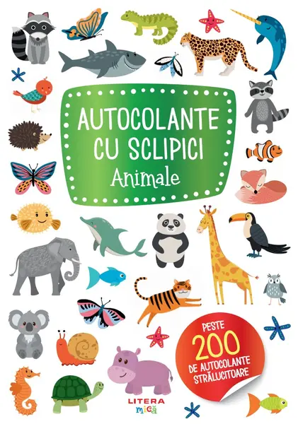 Autocolante cu sclipici. Animale