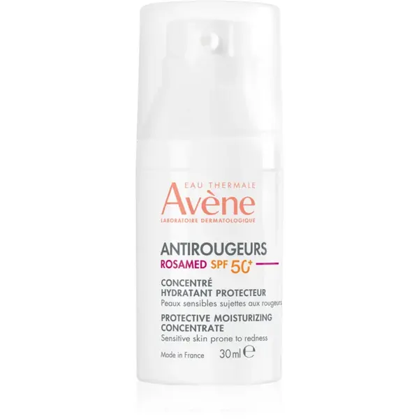 Avène Antirougeurs Rosamed Protective Moisturizing Concentrate produs concentrat pentru ingrijire împotriva roșeții tenului SPF 50+ 30 ml