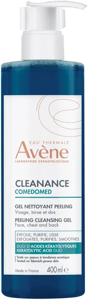 Avène Cleanance Gel de curățare exfoliant pentru față și corp Comedomed, 400 ml