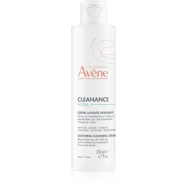 Avène Cleanance Hydra crema de curatare cu efect de calmare pentru piele uscata si iritata in urma tratamentului antiacneic 200 ml