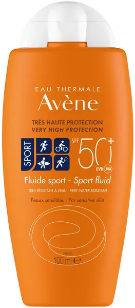 Avène Sun Fluid de protecție solară pentru față și corp Sport, SPF50+, 100 ml